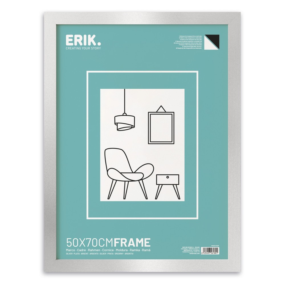 Grupo Erik - Mdf 50X70 Cm Silver Fram Cadre - Multicolore